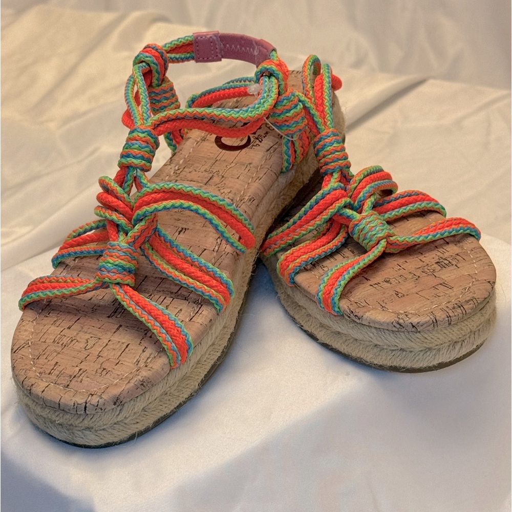 Sam Edelman Circus Carson Athena woven neon sandals. Size 8. New w/o tags - Picture 3 of 7